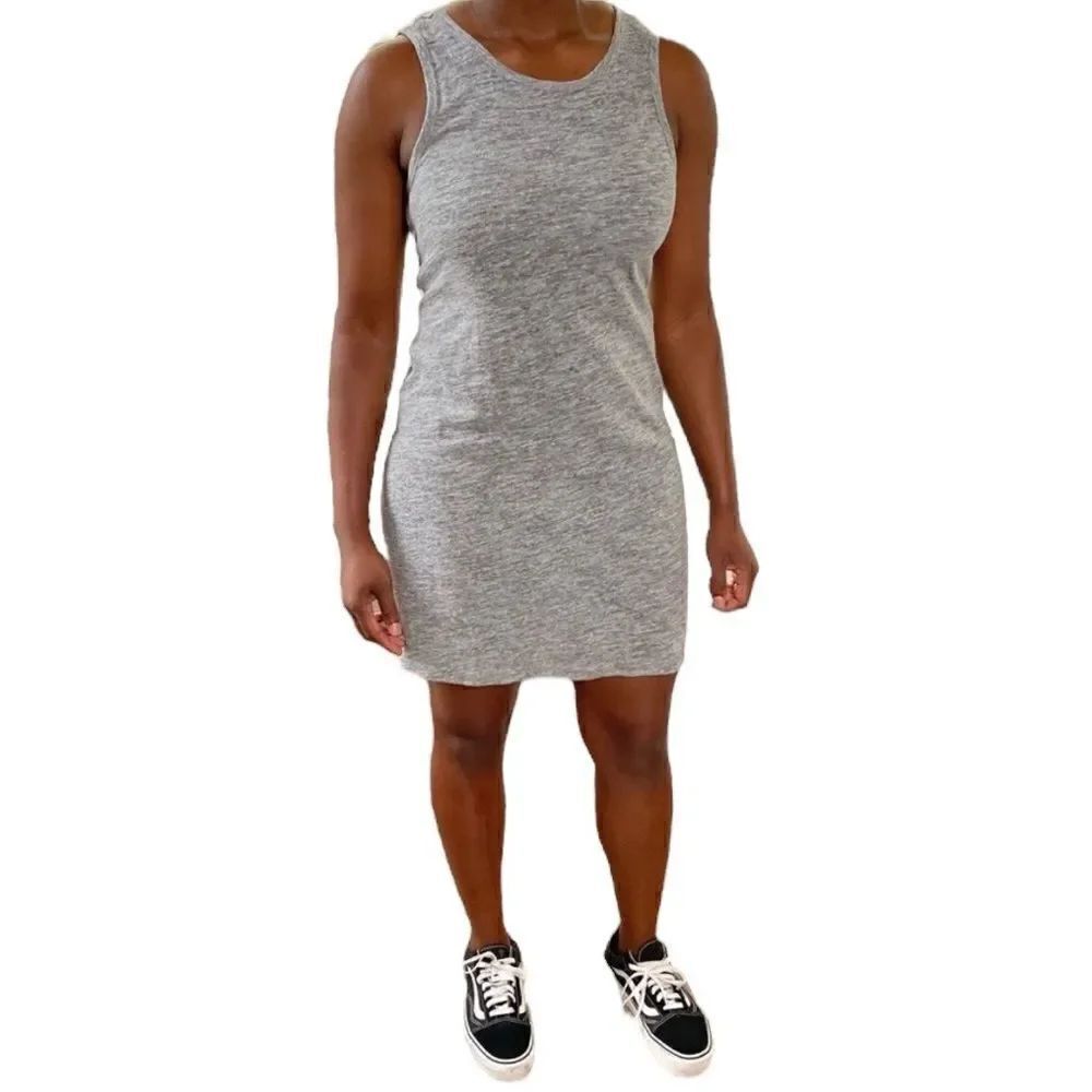 2/$20 American Eagle Heather Gray Knot Twist Cutout Back Mini Dress